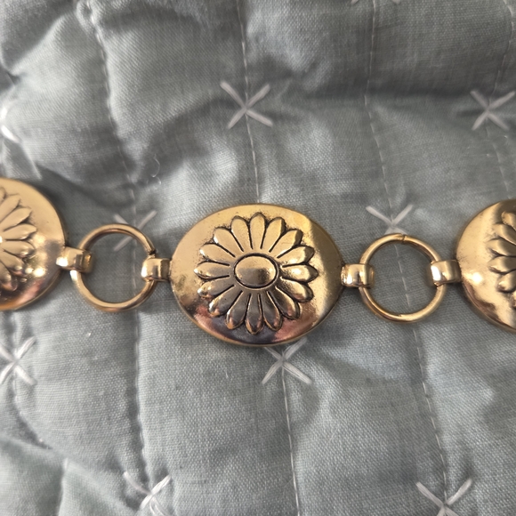 Haute Hippie Gold Floral Belt - Picture 2 of 4